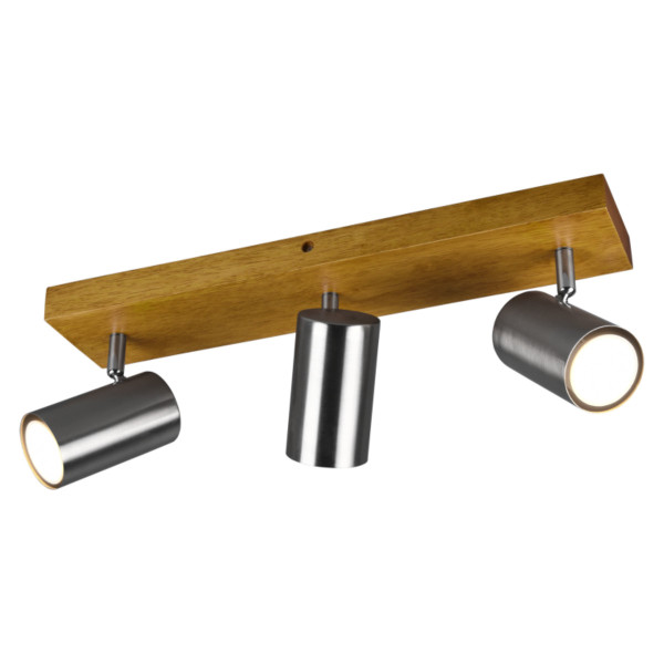 Spot listwa srebrno-jasne drewno MARLEY 3xGU10x35W wym:16x44x9cm IP20 Trio 908910