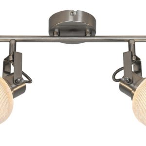 Spot listwa srebrny Francis 2xE14x12W wym:17x33x12cm IP20 Rabalux 908942 Spot listwa srebrny Francis 2xE14x12W wym:17x33x12cm IP20 Rabalux 908942