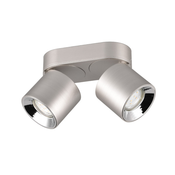 Spot listwa srebrny Guayana 2xGU10x10W wym:12x18x8,7cm IP20 Trio 909275