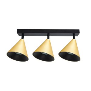 Spot listwa złoto-czarny CONE 3xGU10x10W wym:16,5×43,5x12cm IP20 Milagro 908974 Spot listwa złoto-czarny CONE 3xGU10x10W wym:16,5×43,5x12cm IP20 Milagro 908974
