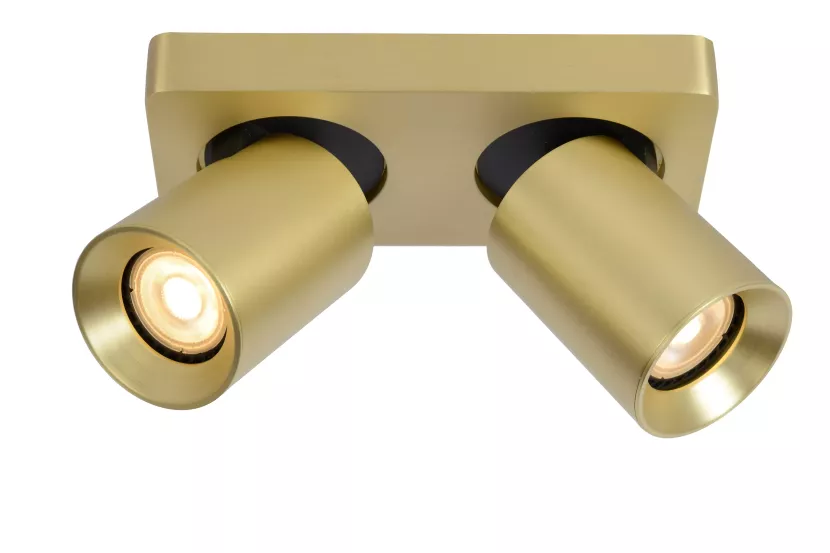 Spot listwa złoty Nigel 2xGU10x5W wym:11,3x10x10cm IP20 Lucide 908762