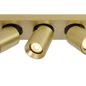 Spot listwa złoty Nigel 3xGU10x5W wym:11,3x10x30cm IP20 Lucide 909262