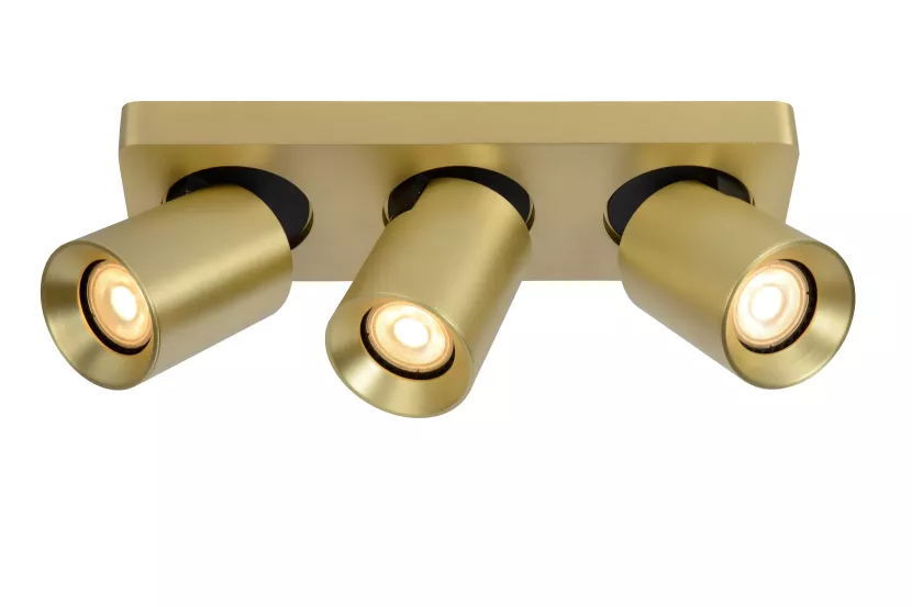 Spot listwa złoty Nigel 3xGU10x5W wym:11,3x10x30cm IP20 Lucide 909262