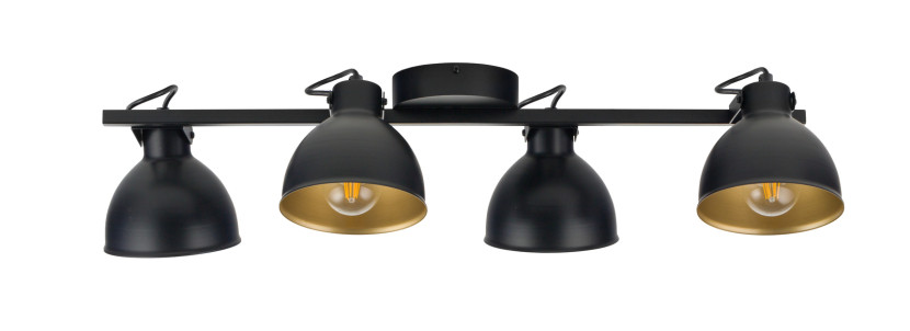 Spot Mars czarno-złoty 4xE27x15W wym:17x74x27cm IP20 Sigma Lighting 1037386