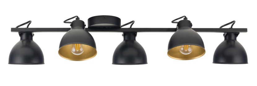Spot Mars czarno-złoty 5xE27x15W wym:17x96x27cm IP20 Sigma Lighting 1037449