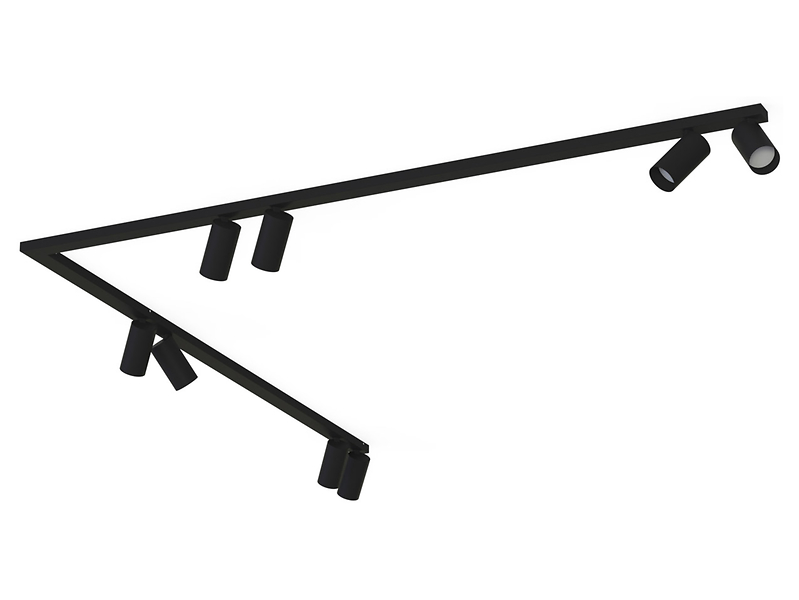Spot Mono 8-punktowy stalowy czarny 44090