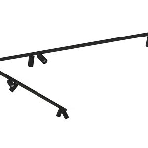 Spot Mono Corner 8-punktowy stalowy czarny 44092