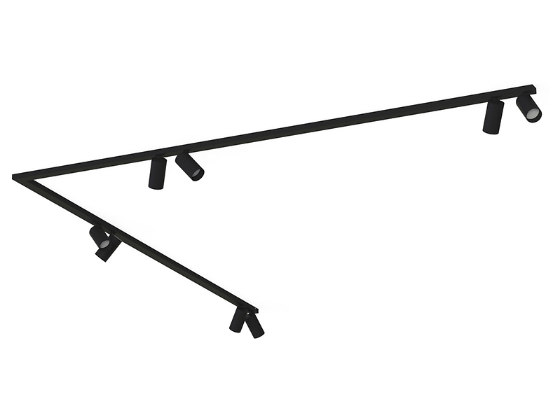 Spot Mono Corner 8-punktowy stalowy czarny 44092