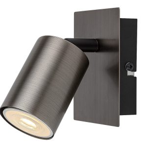 Spot okrągły armatnia szarość GERHARD 1xGU10x15W IP20 Rabalux 909180