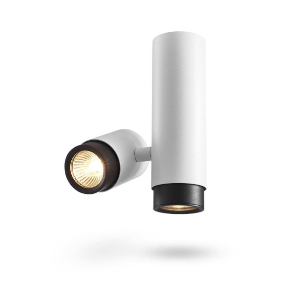 Spot okrągły biało-czarny Ariza 2xGU10x30W wym:10x6x6cm IP20 Videx 915131