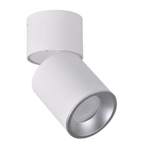 Spot okrągły biało-srebrny ASTRA 1xGU10x10W wym:16,5×8,2×8,2cm IP20 Polux 909227