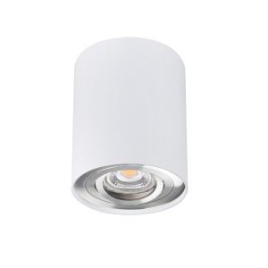 Spot okrągły biało-srebrny BORD 1xGU10x10W wym:12,5×9,5×9,5cm IP20 Kanlux 913400