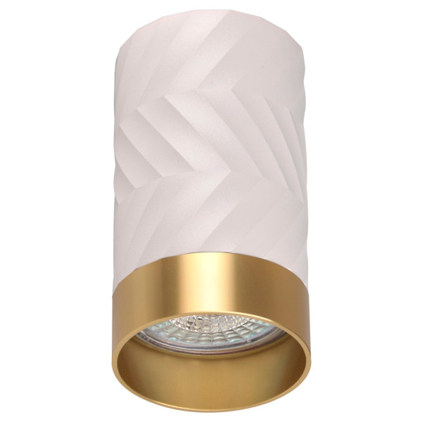 Spot okrągły biało-złoty ARRAS 1xGU10x10W wym:10x5,5x5,5cm IP20 Polux 914520