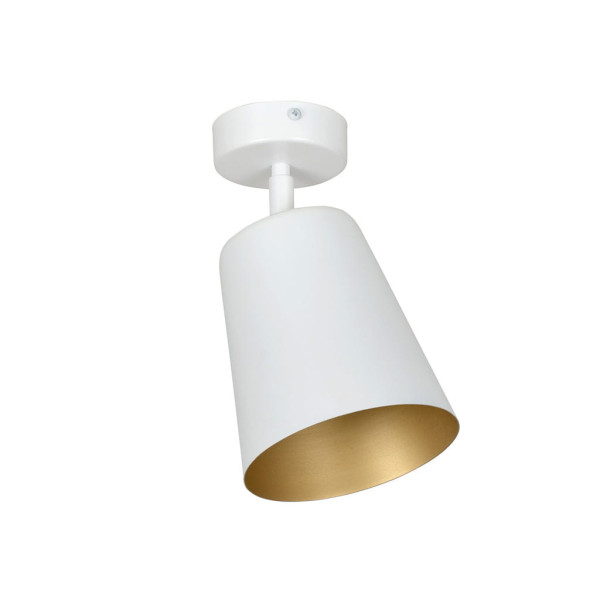Spot okrągły biało-złoty PRISM 1xE27x15W wym:30x15x15cm IP20 Emibig 279227