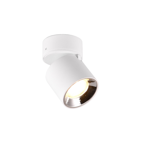 Spot okrągły biały Guayana 1xGU10x10W wym:12x8,7x8,7cm IP20 Trio 909006