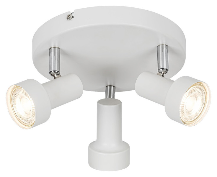 Spot okrągły biały Konrad 3xGU10x10W wym:10,5x24x10,5cm IP20 Rabalux 909095