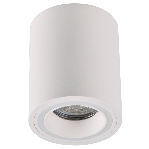 Spot okrągły biały piaskowany FALCO 1xGU10x10W wym:10x8x8cm IP20 Polux 915106