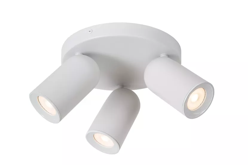 Spot okrągły biały Punch 3xGU10x35W wym:10,5x21x21cm IP20 Lucide 908829
