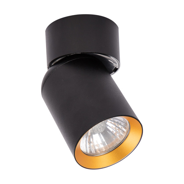Spot okrągły czarno-złoty Andy 1xGU10x10W wym:11,5x6x6cm IP20 Milagro 912003