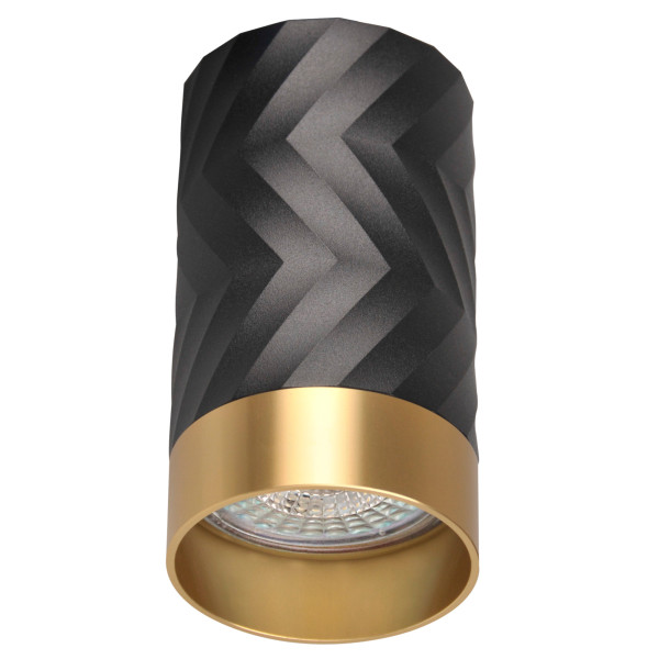 Spot okrągły czarno-złoty ARRAS 1xGU10x10W wym:10x5,5x5,5cm IP20 Polux 914559