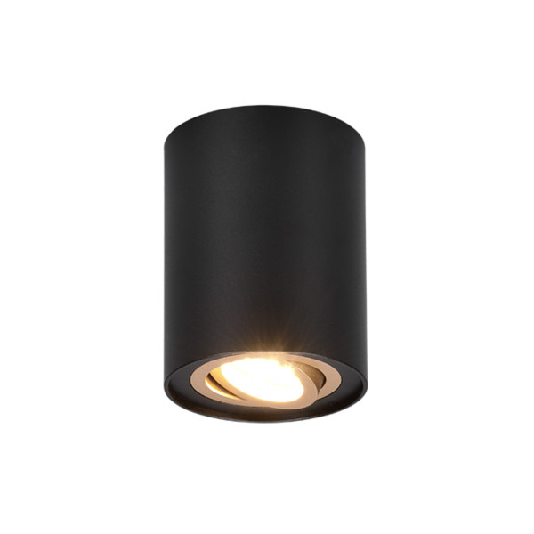 Spot okrągły czarno-złoty COOKIE 1xGU10x35W wym:12,5x9,6x9,6cm IP20 Trio 913880