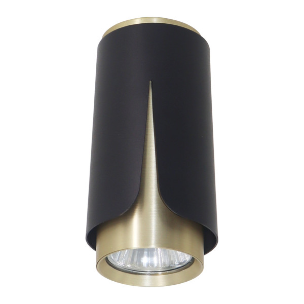 Spot okrągły czarno-złoty Flower 1xGU10x8W wym:13x7x7cm IP20 Milagro 915102