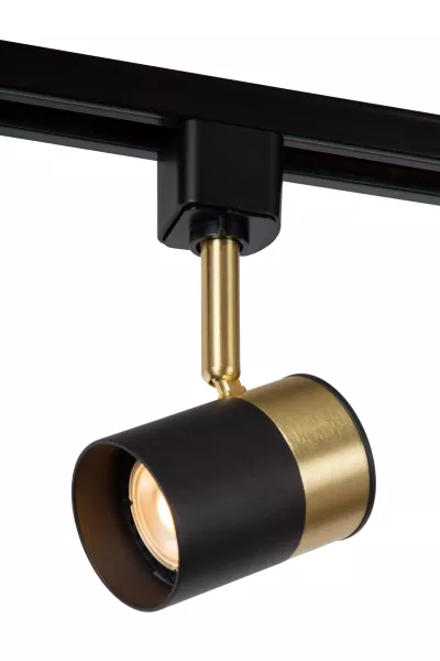 Spot okrągły czarno-złoty Track 1xGU10x5W wym:12,5x5,6x5,6cm IP20 Lucide 908796