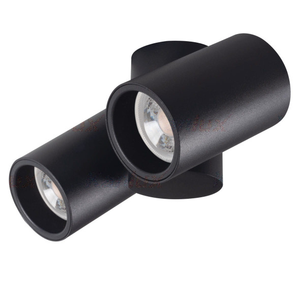 Spot okrągły czarny BLURRO 2xGU10x10W wym:11,5x17,5x11,5cm IP20 Kanlux 909134
