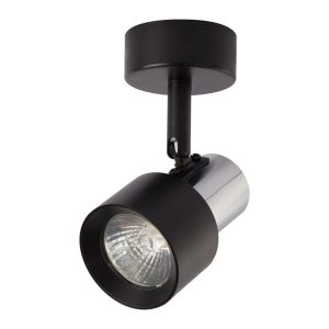 Spot okrągły czarny-chromowany Cino 1xGU10x10W wym:11,5x9x6cm IP20 Milagro 1032157 Spot okrągły czarny-chromowany Cino 1xGU10x10W wym:11,5x9x6cm IP20 Milagro 1032157