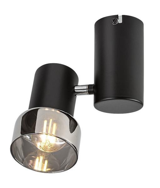Spot okrągły czarny-dymiony HATICE 1xE14x15W wym:18x15,5x8cm IP20 Rabalux 909657