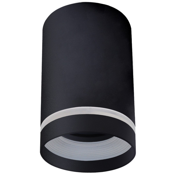 Spot okrągły czarny FABRI 1xGU10x10W wym:11x7x7cm IP20 Polux 917289