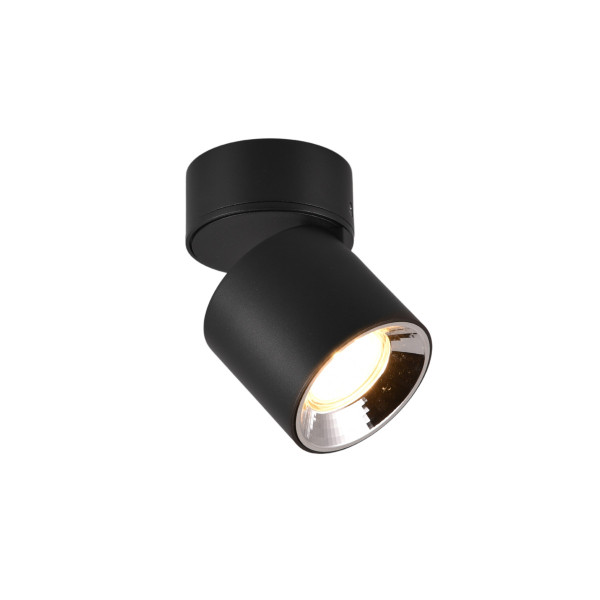 Spot okrągły czarny Guayana 1xGU10x10W wym:12x8,7x8,7cm IP20 Trio 908730
