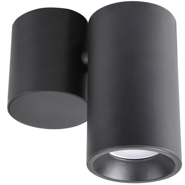 Spot okrągły czarny HOBRO 1xGU10x10W wym:14x14,5x7cm IP20 Polux 915105