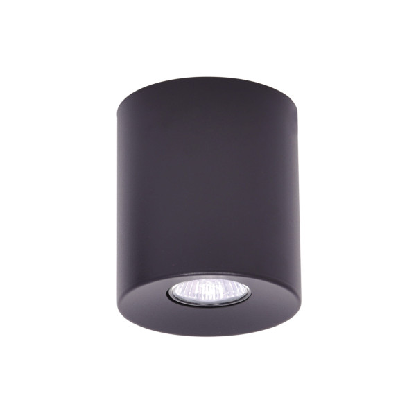 Spot okrągły czarny HORN 1xGU10x10W wym:12,4x11x11cm IP20 Kaja 915087