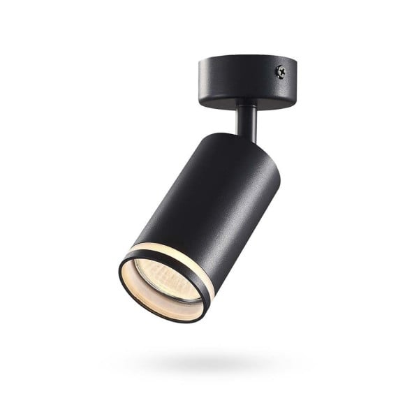 Spot okrągły czarny Martin 1xGU10x30W wym:16x5,5x5,5cm IP20 Videx 917312