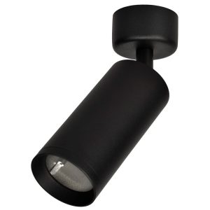 Spot okrągły czarny MICA 1xGU10x40W wym:18x6x6cm IP20 Milagro 909195