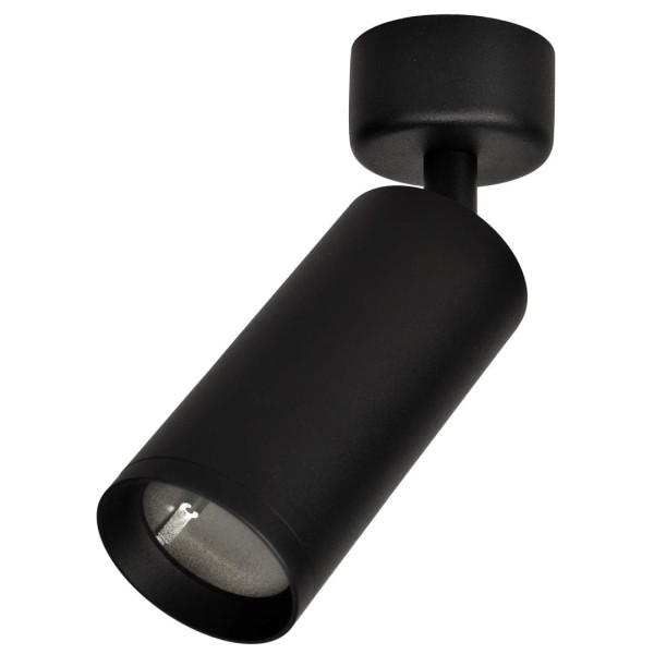 Spot okrągły czarny MICA 1xGU10x40W wym:18x6x6cm IP20 Milagro 909195