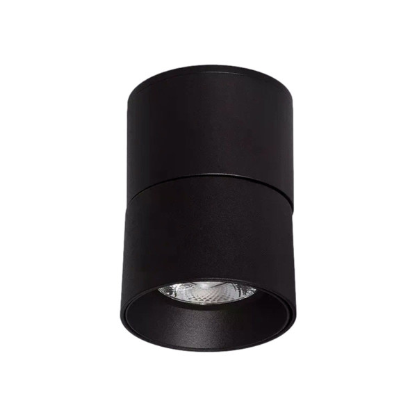 Spot okrągły czarny Romeo LED 7W biały neutralny IP20 Abruzzo 914482