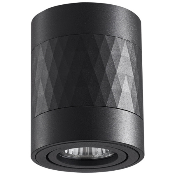Spot okrągły czarny RUBIN 1xGU10x10W wym:10x8x8cm IP20 Polux 914406