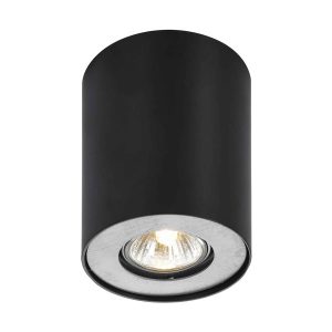 Spot okrągły czarny SHANNON 1xGU10x50W wym:12×10,3×10,3cm IP20 Italux 915288