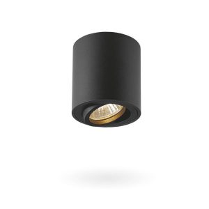 Spot okrągły czarny Spotlight 1xGU10x30W wym:8,4x8x8cm IP20 Videx 914446