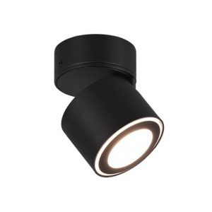 Spot okrągły czarny TAURUS LED 5W biały ciepły IP20 Trio 908917