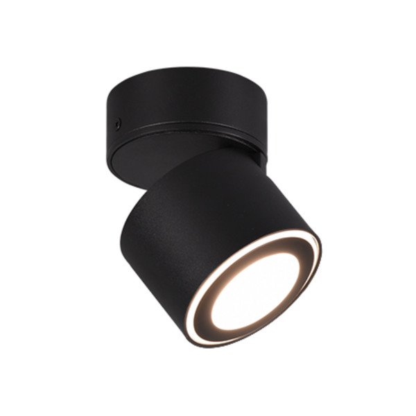 Spot okrągły czarny TAURUS LED 5W biały ciepły IP20 Trio 908917