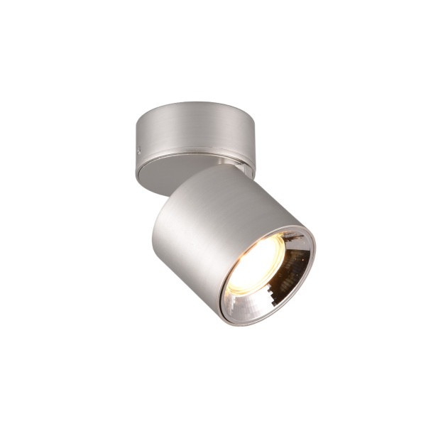 Spot okrągły srebrny Guayana 1xGU10x10W wym:12x8,7x8,7cm IP20 Trio 909687