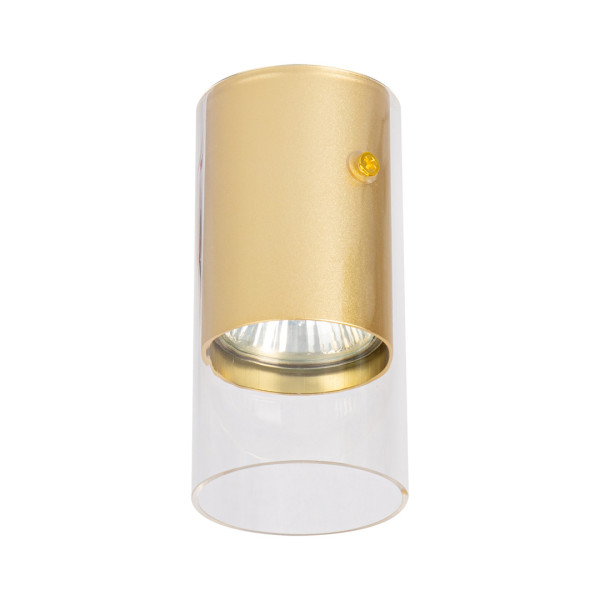 Spot okrągły złoto-przezroczysty Ricky 1xGU10x10W wym:12x6x6cm IP20 Milagro 913409