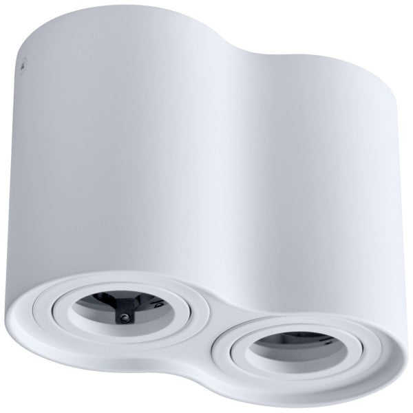 Spot owalny biały HADAR 2xGU10x10W wym:12,5x18x9,6cm IP20 Polux 914425