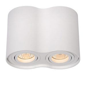 Spot owalny biały TUBE 2xGU10x50W wym:12,5×19,5×9,5cm IP20 Lucide 914459 Spot owalny biały TUBE 2xGU10x50W wym:12,5×19,5×9,5cm IP20 Lucide 914459