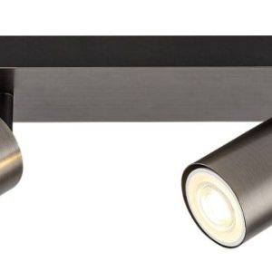 Spot prostokątny armatnia szarość GERHARD 2xGU10x15W IP20 Rabalux 908687 Spot prostokątny armatnia szarość GERHARD 2xGU10x15W IP20 Rabalux 908687