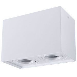 Spot prostokątny biały HADAR 2xGU10x10W wym:12,5x18x9,6cm IP20 Polux 914412 Spot prostokątny biały HADAR 2xGU10x10W wym:12,5x18x9,6cm IP20 Polux 914412