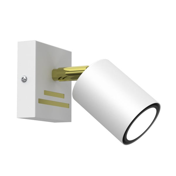 Spot prostokątny biały mat-złoty połysk Striper 1xGU10x8W IP20 Luminex 904955